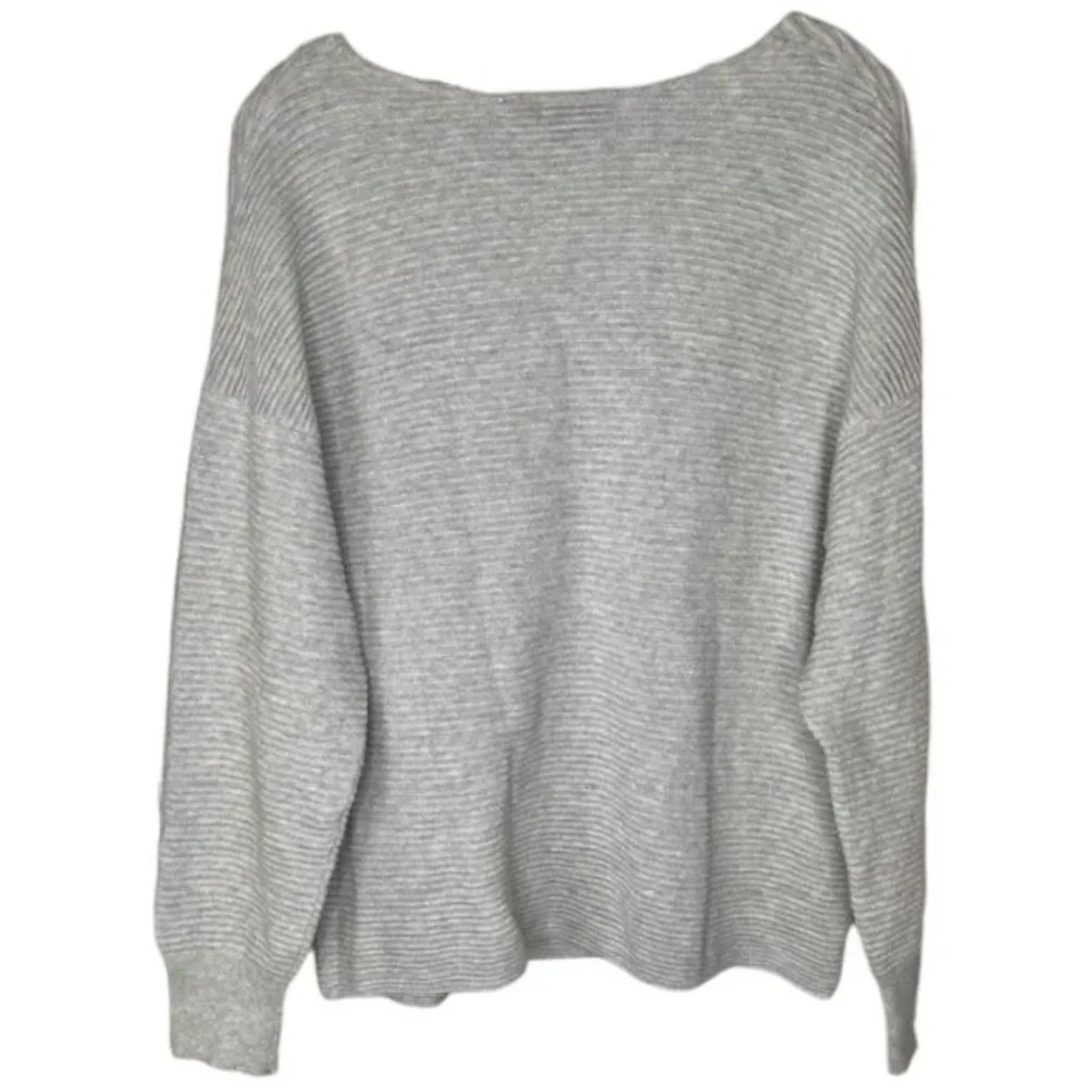 Tommy Bahama Bonita Ottoman Subtly Sequined Sweater - Pearl Gray Heather - L
